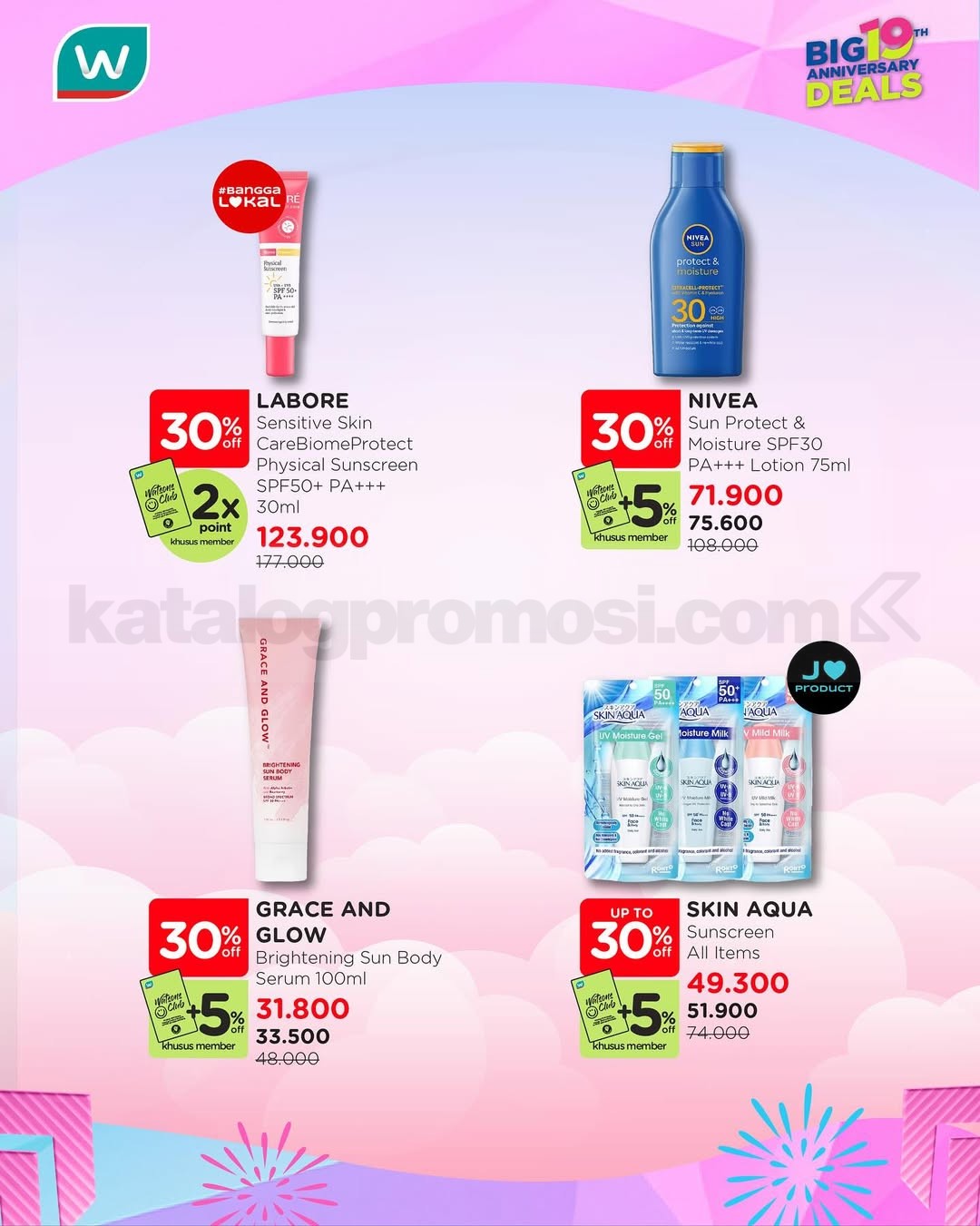 Promo Watsons - Skincare Wajah Auto Glowing Diskon 30% + 5%