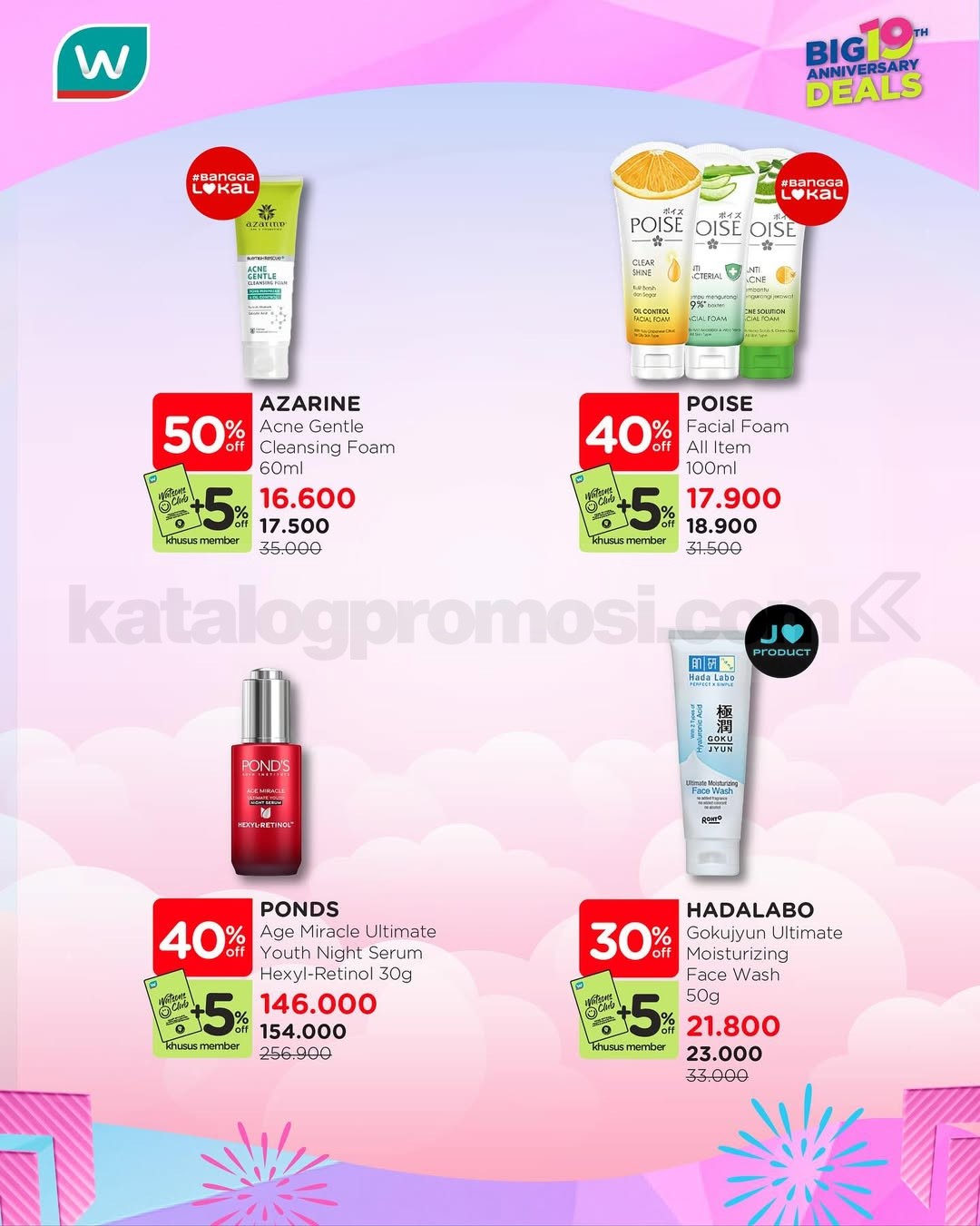 Promo Watsons - Skincare Wajah Auto Glowing Diskon 30% + 5%