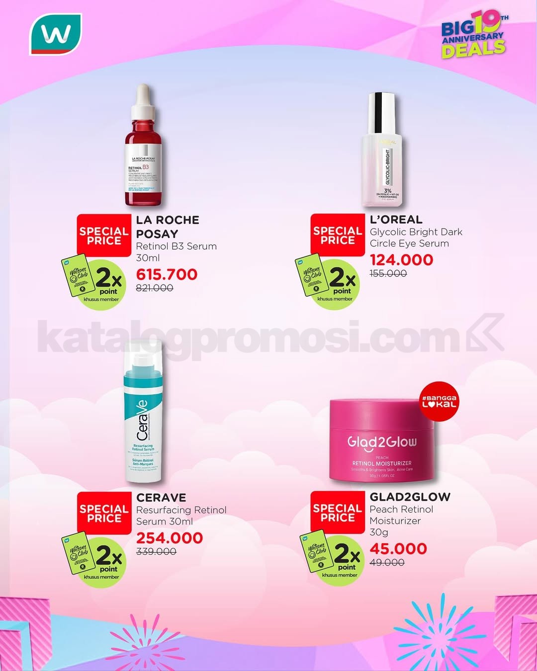 Promo Watsons - Skincare Wajah Auto Glowing Diskon 30% + 5%