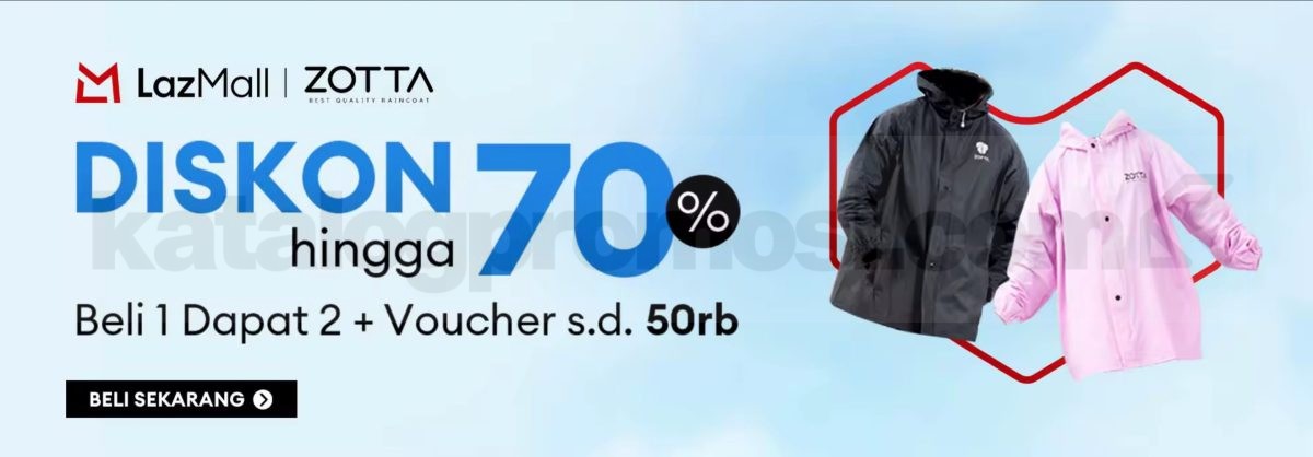 Promo Zotta di Lazada Diskon hingga 70% + Voucher 50K