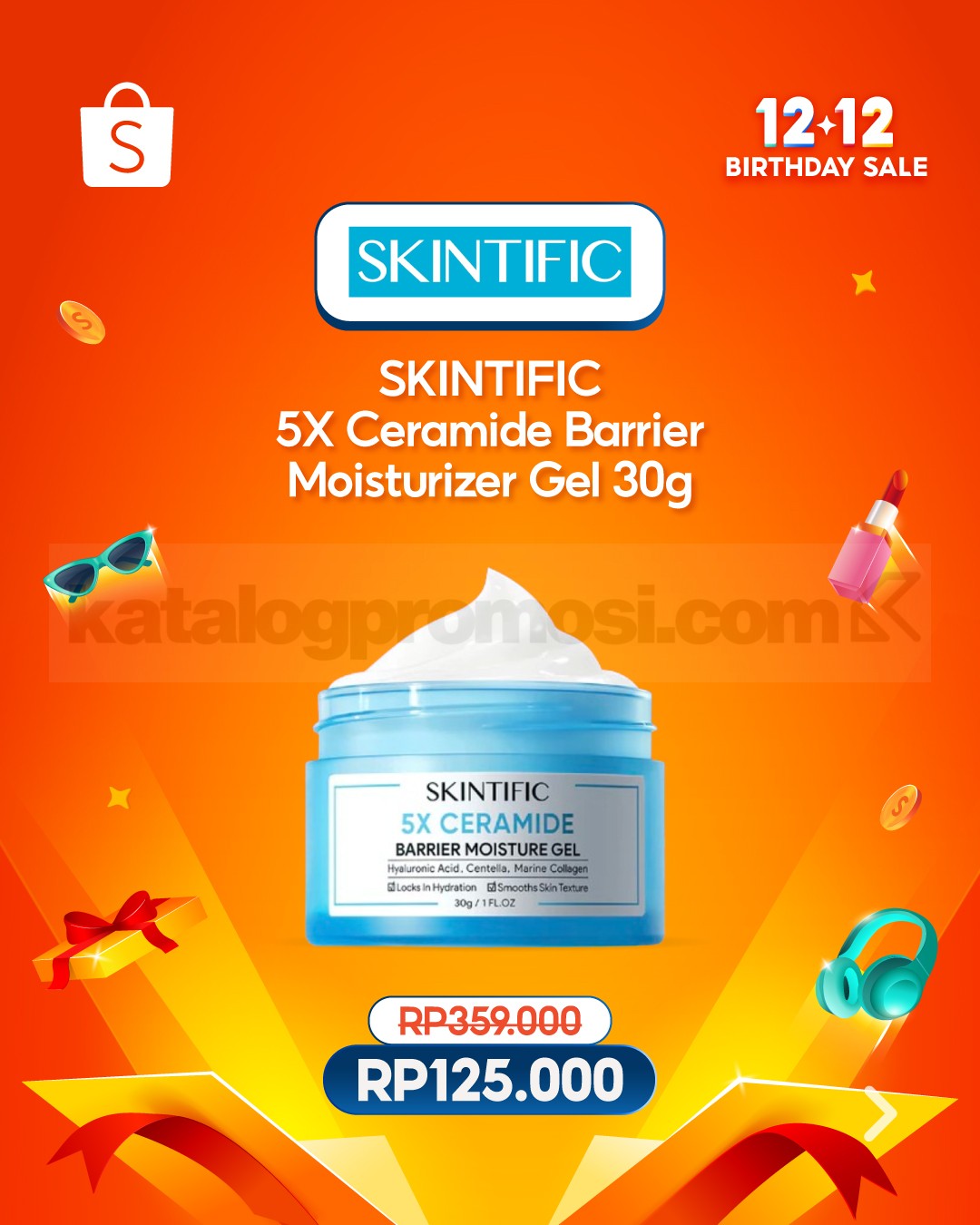 SKINTIFIC 5X Ceramide Barrier Moisture Gel Harga Spesial di Shopee 12.12!