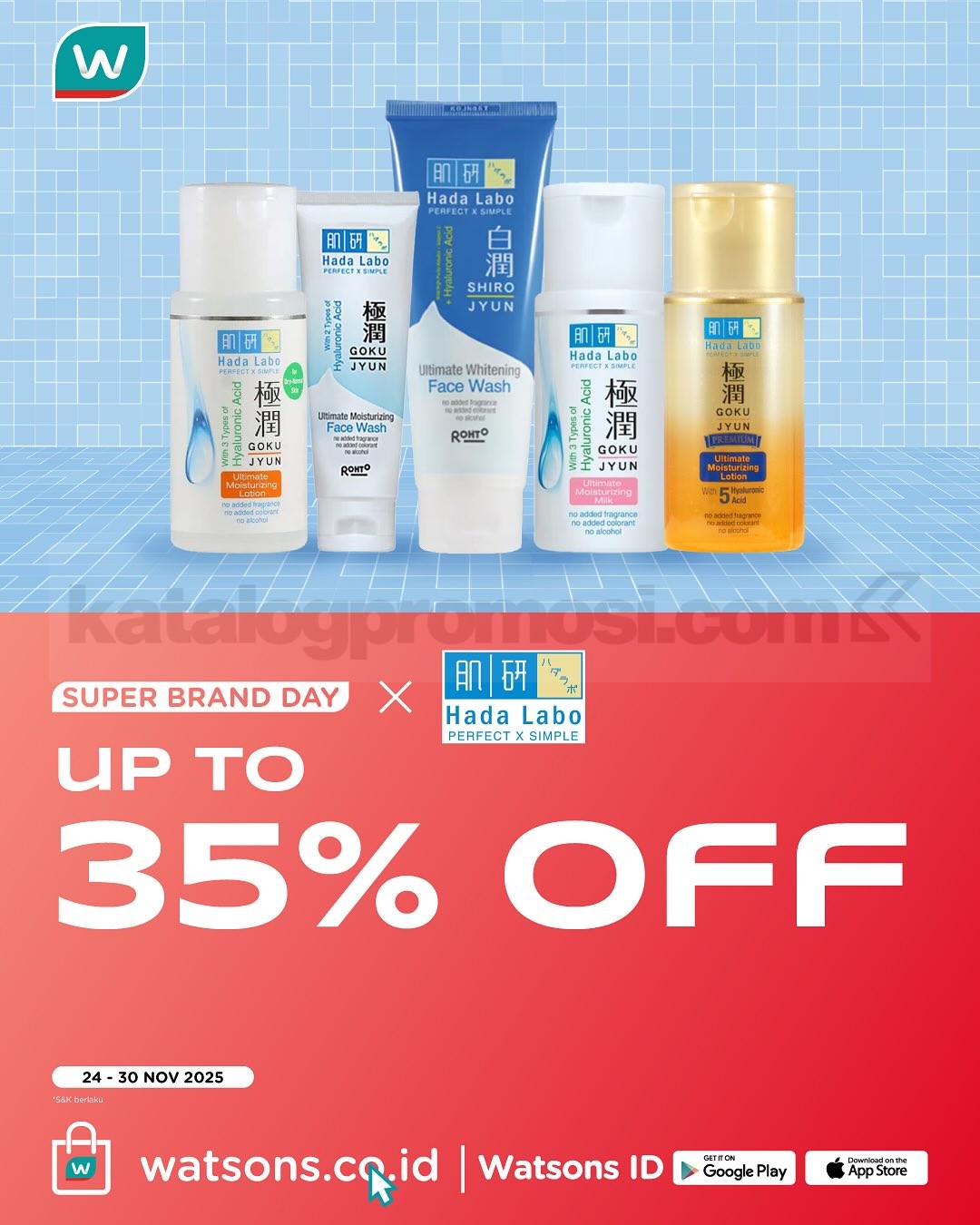 Watsons Super Brand Day Periode 24-30 November 2025 Watsons Super Brand Day Periode 24-30 November 2025
