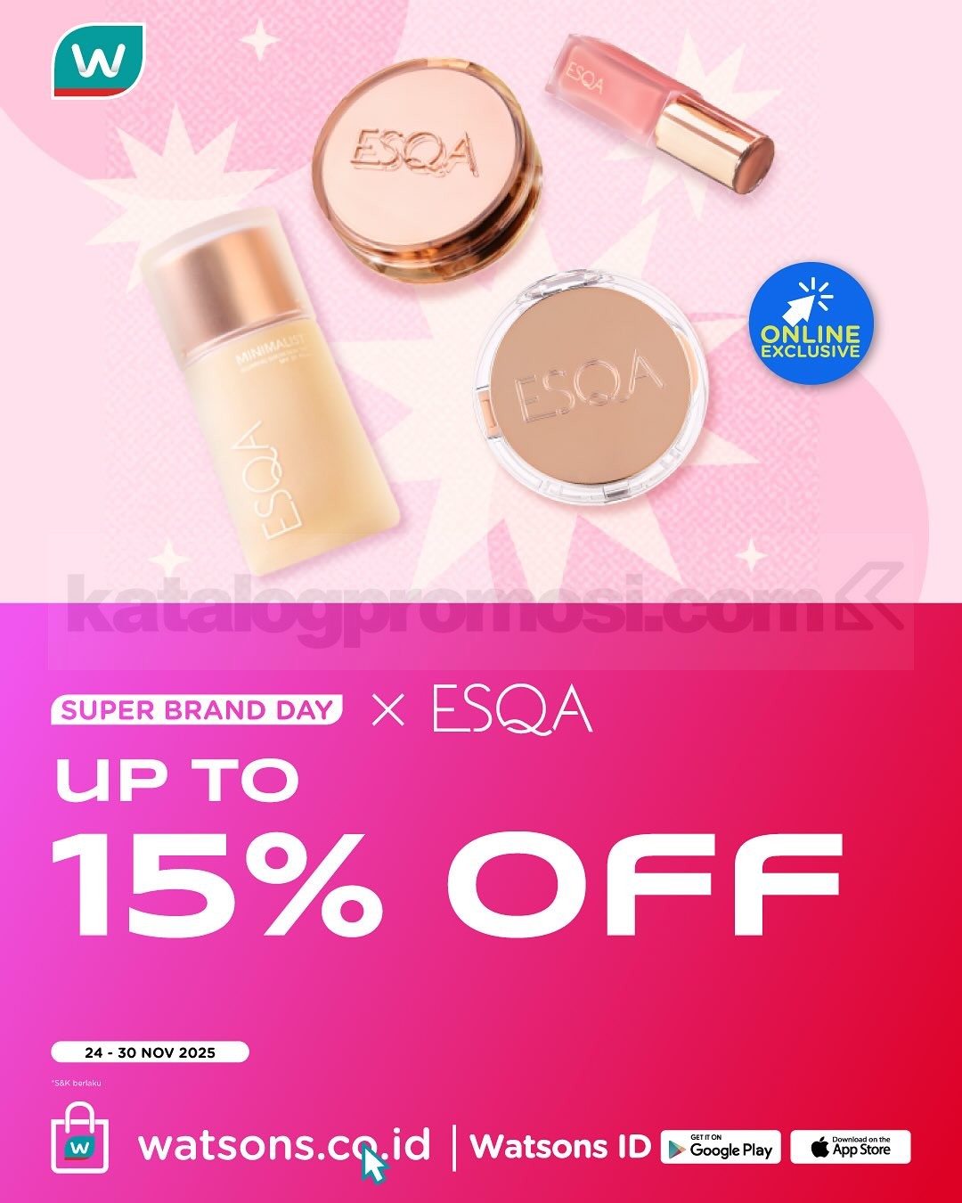 Watsons Super Brand Day Periode 24-30 November 2025 Watsons Super Brand Day Periode 24-30 November 2025