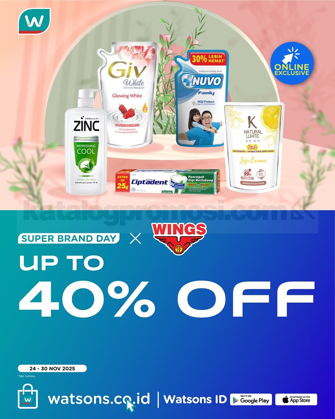 Watsons Super Brand Day Periode 24-30 November 2025 Watsons Super Brand Day Periode 24-30 November 2025