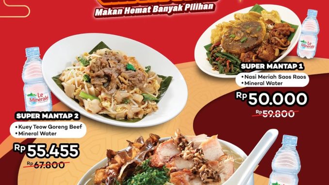 Promo Chopstix Paket Super Mantap mulai Rp 50.000, paket lengkap makanan & minuman Asia mantap