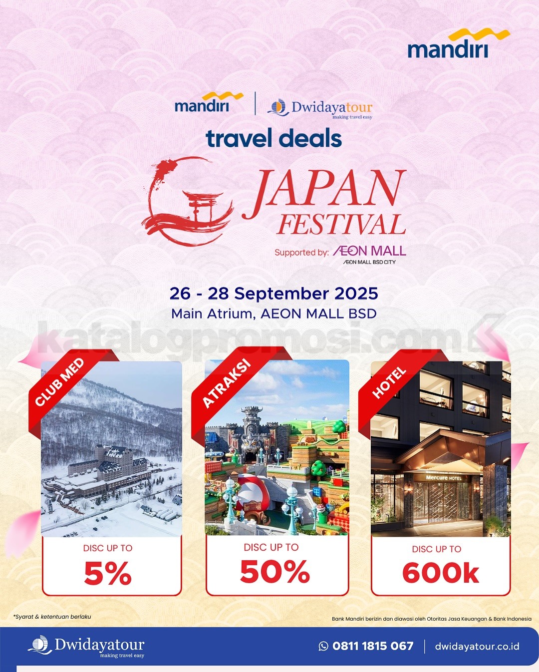 Mandiri Dwidayatour Travel Deals Japan Festival di AEON Mall BSD Mandiri Dwidayatour Travel Deals Japan Festival di AEON Mall BSD 2