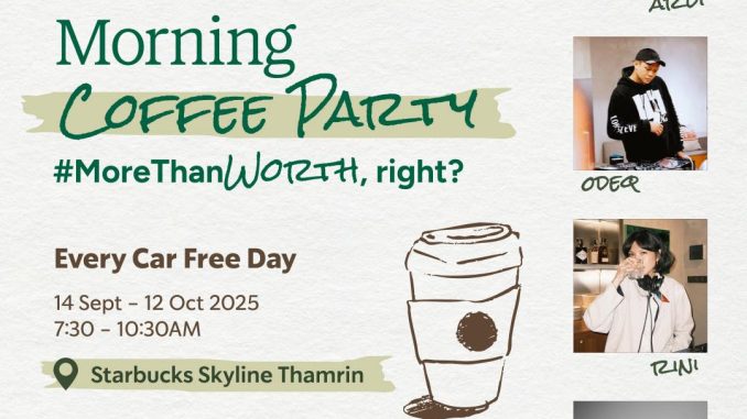 Morning Coffee Party Starbucks di Skyline Thamrin 14 September–12 Oktober 2025 Car Free Day