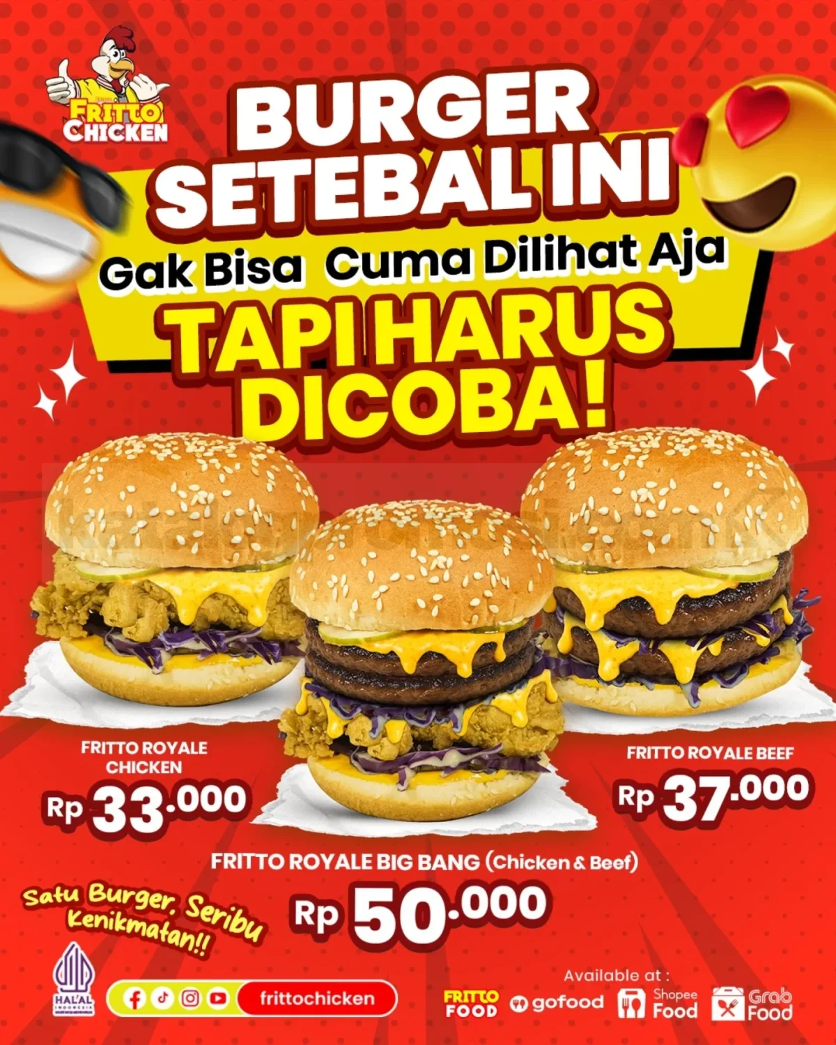 Promo Fritto Chicken Royale Burger Mulai Dari Rp 33.000* Promo Fritto Chicken Royale Burger Mulai Dari Rp 33.000* 1