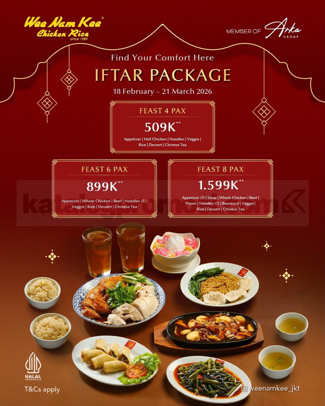 Promo Wee Nam Kee Iftar Package mulai Rp. 509.000++ Promo Wee Nam Kee Iftar Package mulai Rp. 509.000++ pilihan Feast Ramadan