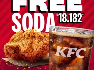 Promo KFC Chicken Free Soda Cuma Rp18.182