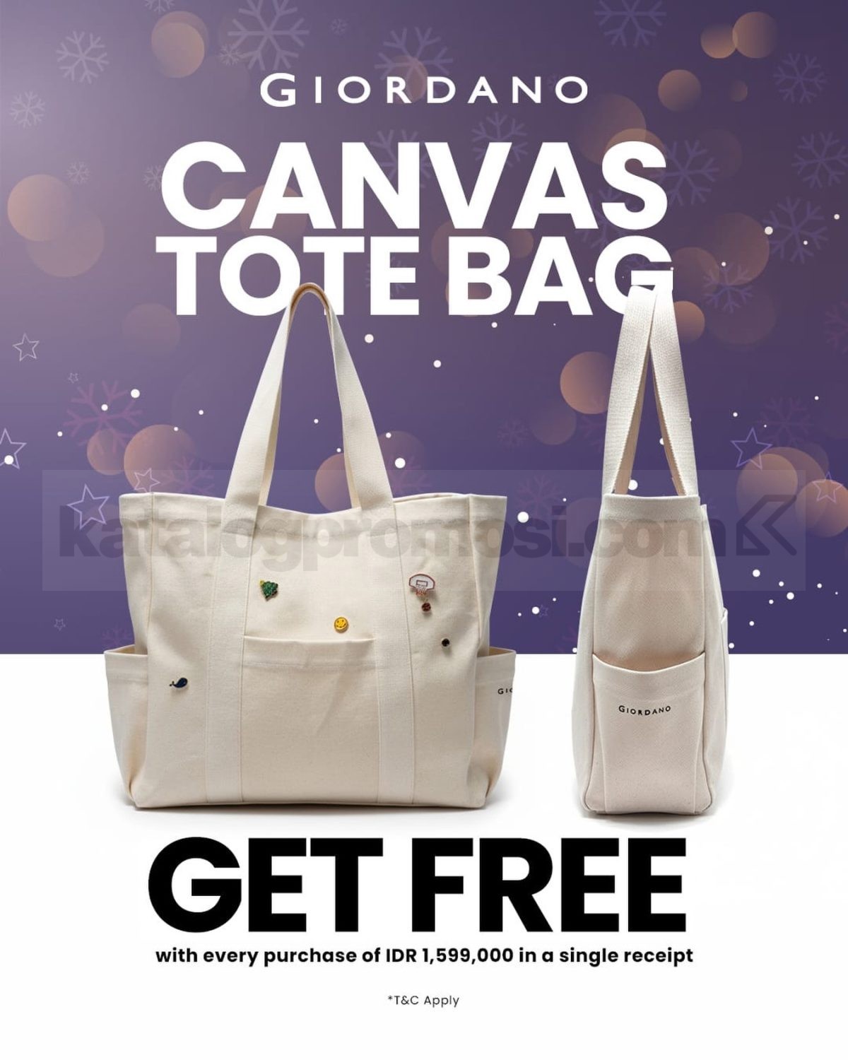 Promo Giordano Get Free Tote Bag Canvas* Promo Giordano Get Free Tote Bag Canvas* 1