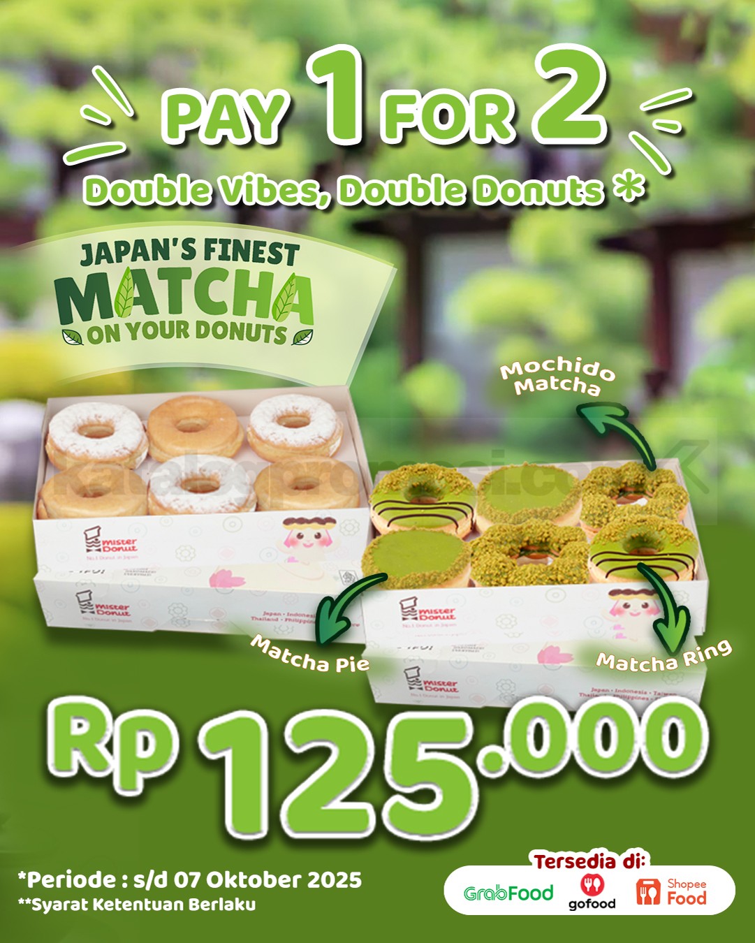 Promo Mister Donut Payday Deals Bayar 1 Dapat 2 Lusin Donat cuma RP125ribu