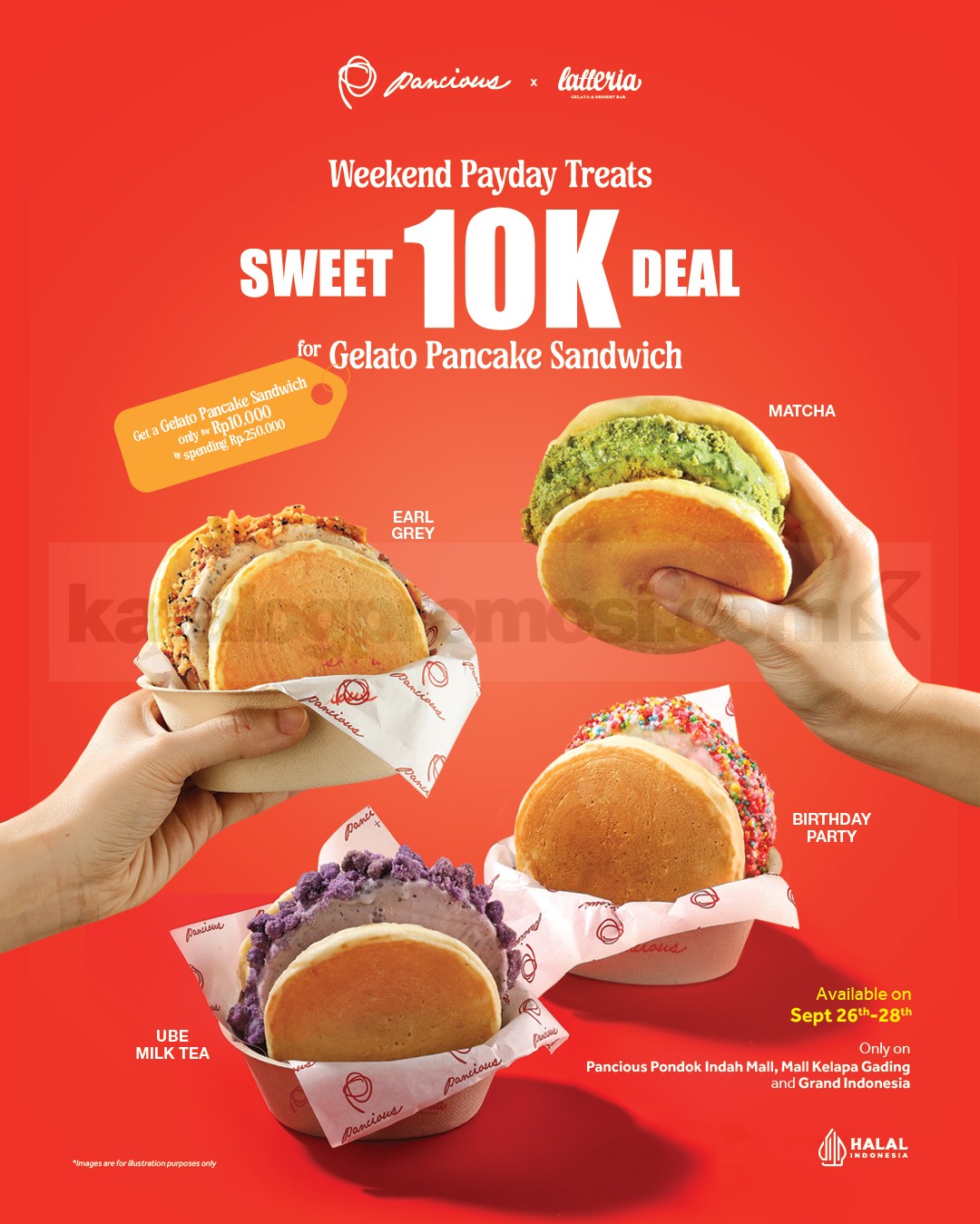 Promo Pancious Weekend payday Treats - Gelato Pancake Sandwich cuma Rp10ribu