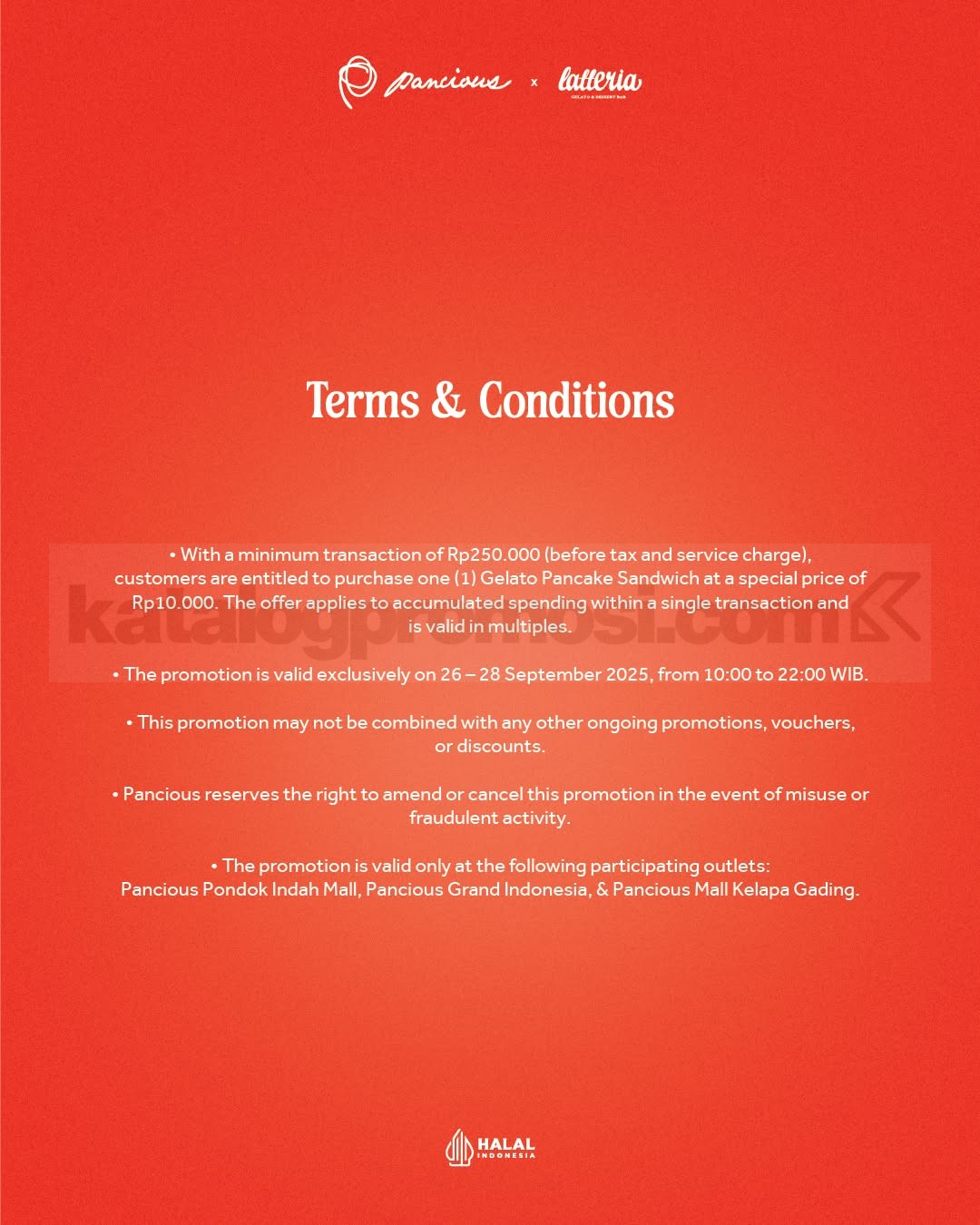Promo Pancious Weekend payday Treats - Gelato Pancake Sandwich cuma Rp10ribu 2