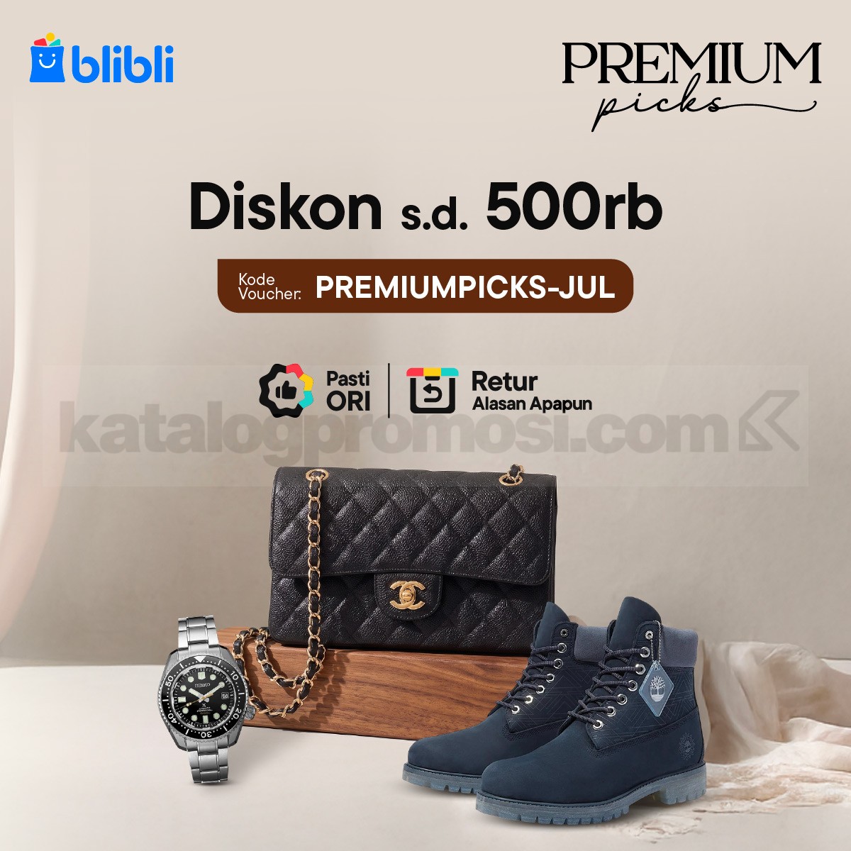 Promo Blibli Premium Picks Diskon hingga Rp. 500.000 Promo Blibli Premium Picks Diskon hingga Rp. 500.000 untuk transaksi minimum Rp. 2.000.000.
