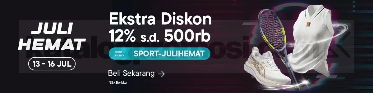 Promo Blibli Sports Juli Hemat Potongan hingga Rp. 500 ribu Promo Blibli Sports Juli Hemat Potongan hingga Rp. 500 ribu untuk pembelian perlengkapan olahraga di aplikasi Blibli.