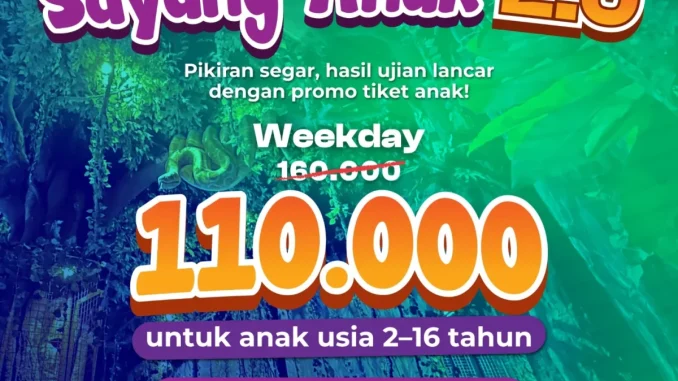 Promo BXSea SEApecial Sayang Anak tiket Rp.110.000 untuk anak usia 2–16 tahun dengan pembelian langsung di kasir.