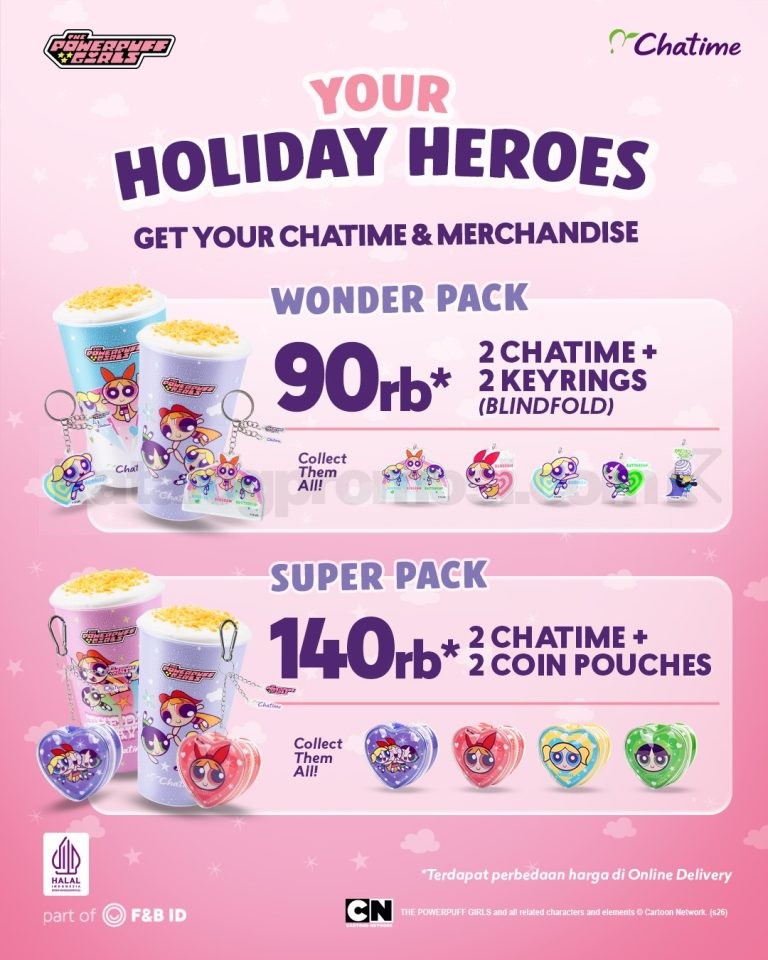 Promo Chatime Powerpuff Girls Wonder Pack & Super Pack