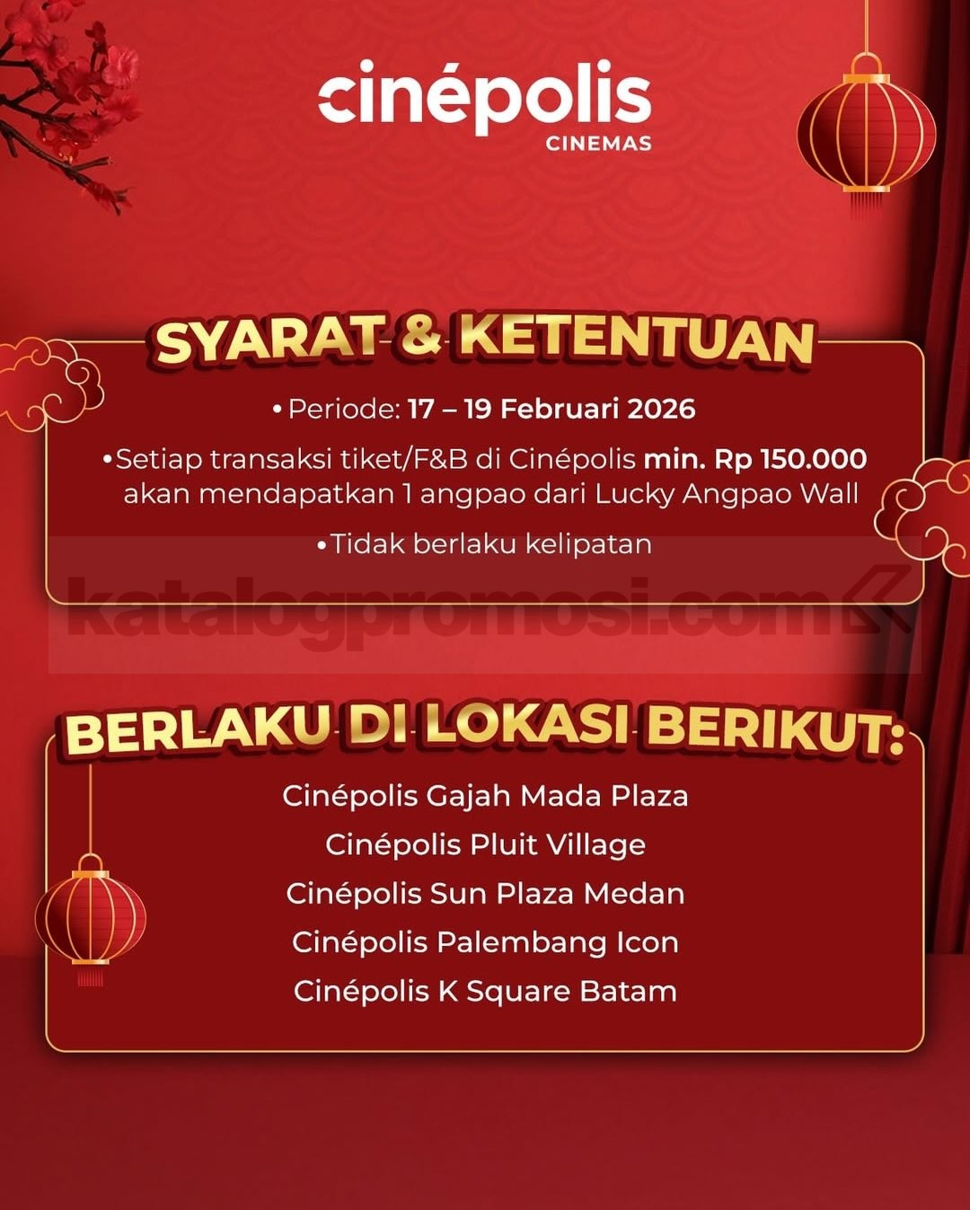Promo Cinépolis Imlek Lucky Angpao Wall Promo Cinépolis Imlek Lucky Angpao Wall 2