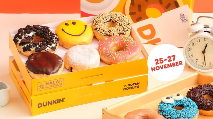 Promo Dunkin Donuts Beli 6 Gratis 6 Bandung 25-27 November 2025 semua outlet tertentu