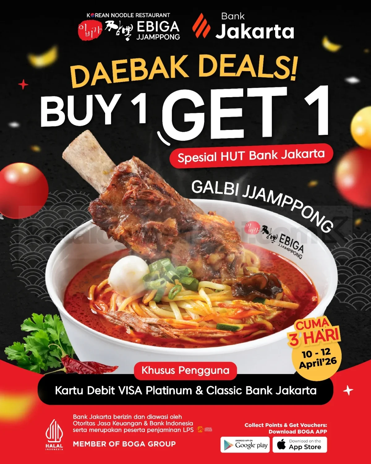Promo Ebiga Jjamppong HUT Bank Jakarta Buy 1 Get 1 Promo Ebiga Jjamppong HUT Bank Jakarta Buy 1 Get 1 Galbi Jjamppong