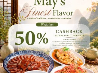 Promo FOEK LAM May’s Finest Flavor Cashback 50% untuk dine in weekday minimum transaksi Rp. 300.000
