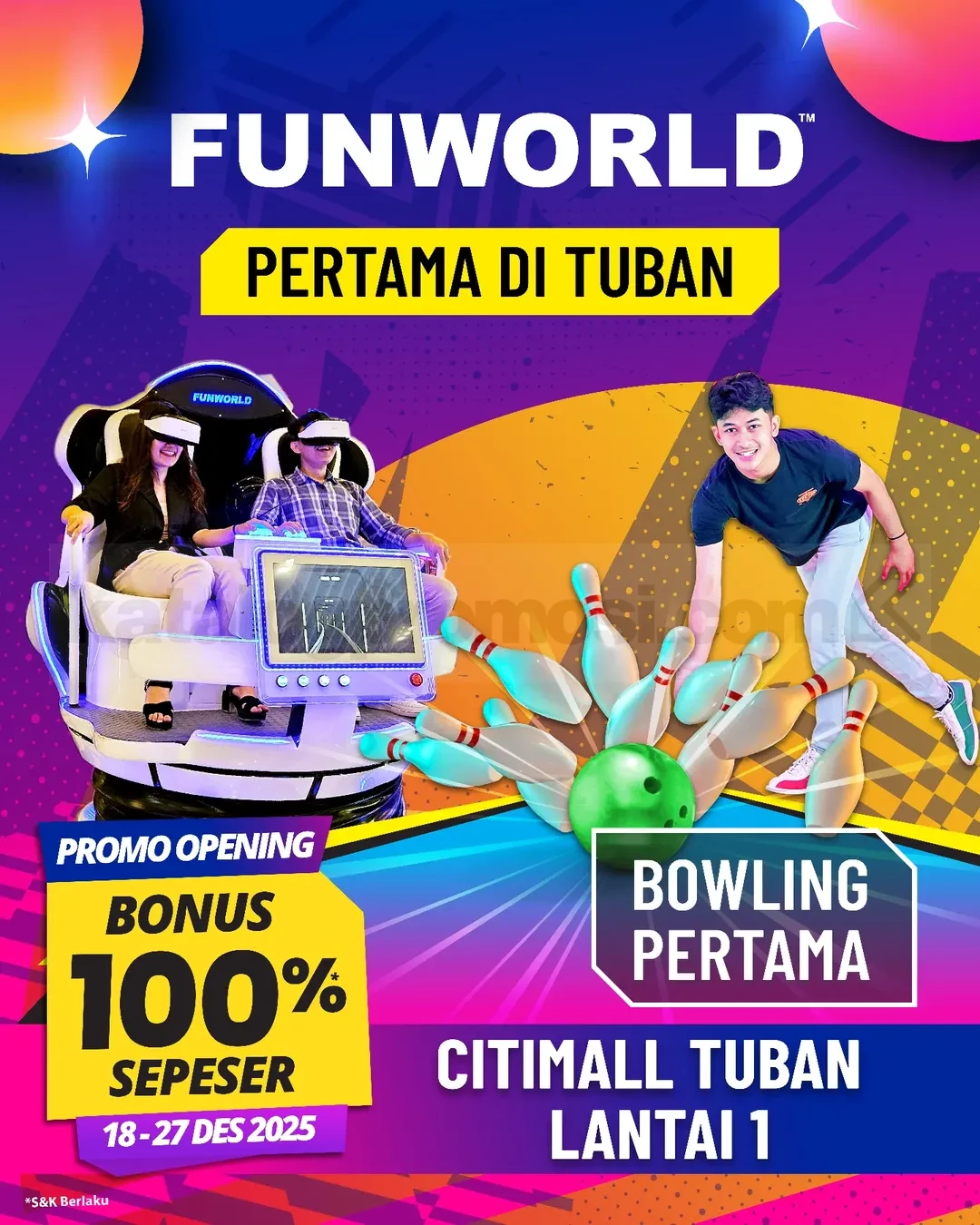 Promo Funworld Citi Mall Tuban Opening Bonus 100% Goldie Promo Funworld Citi Mall Tuban Opening Bonus 100% Goldie di Citi Mall Tuban