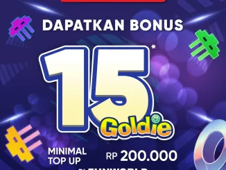 Promo Funworld X Gramedia Bonus 15 Goldie untuk pengguna MyValue dengan top up minimal Rp200.000