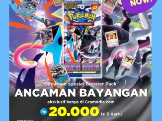 Promo Gramedia Pokémon Ancaman Bayangan Rp. 20.000 pre-order booster pack isi 5 kartu di Gramedia.com