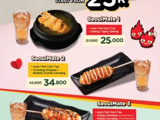 Promo GRILLMAN NEW SeoulMate Combo mulai Rp25.000 berlaku mulai 8 September 2025 dengan pilihan Odeng dan Corndog