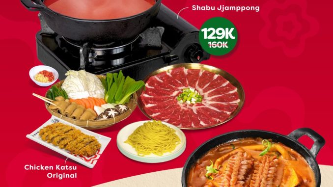 Promo Han Guksu Daebak Combo mulai Rp. 129.000 paket Korean food include Chicken Katsu Original