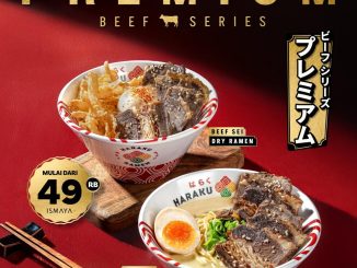 Promo Haraku Ramen Beef Series mulai Rp.49.000 untuk ramen beef sei smoky dan juicy dengan dua pilihan menu.