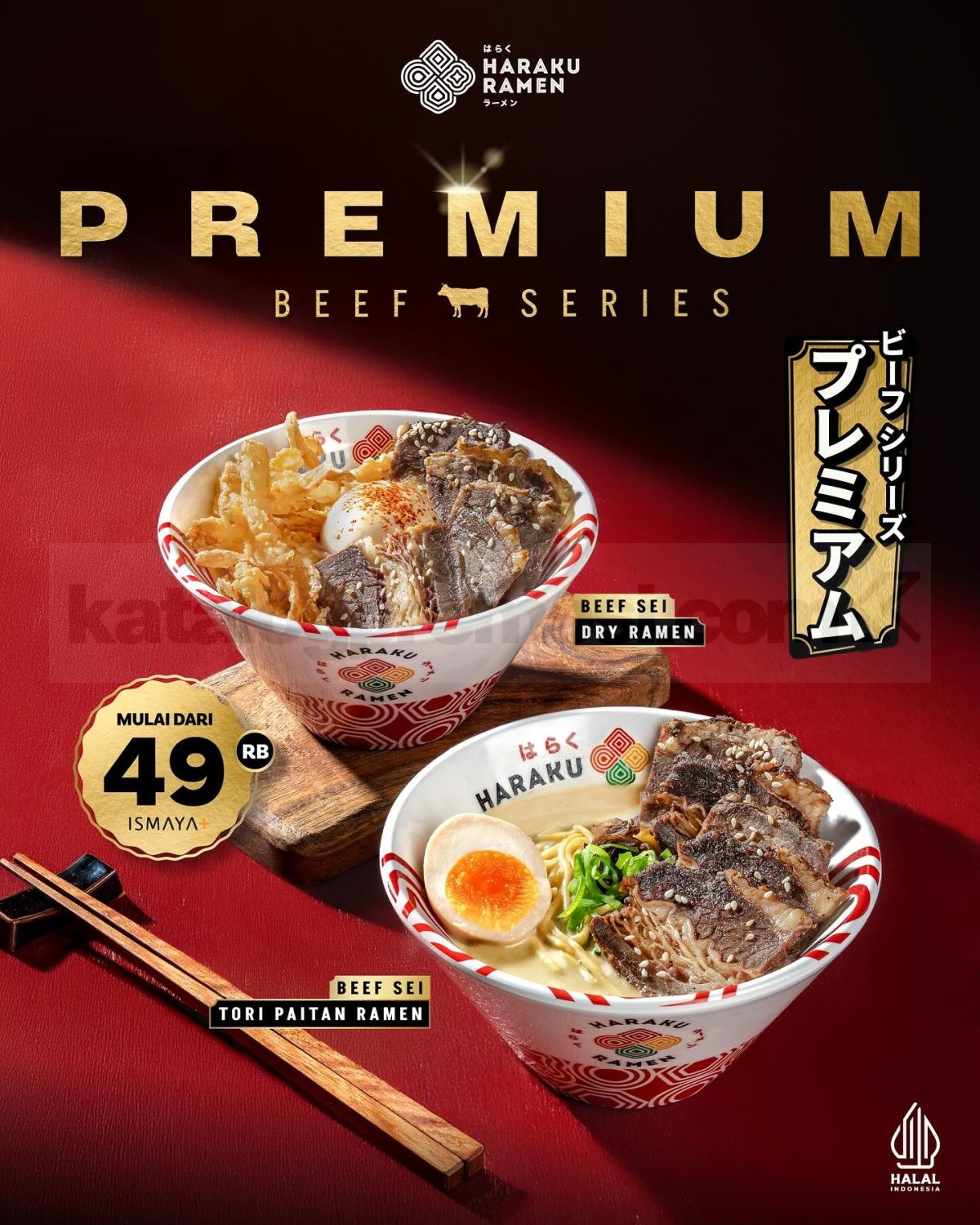 Promo Haraku Ramen Beef Series mulai Rp.49.000 Promo Haraku Ramen Beef Series mulai Rp.49.000 untuk ramen beef sei smoky dan juicy dengan dua pilihan menu.
