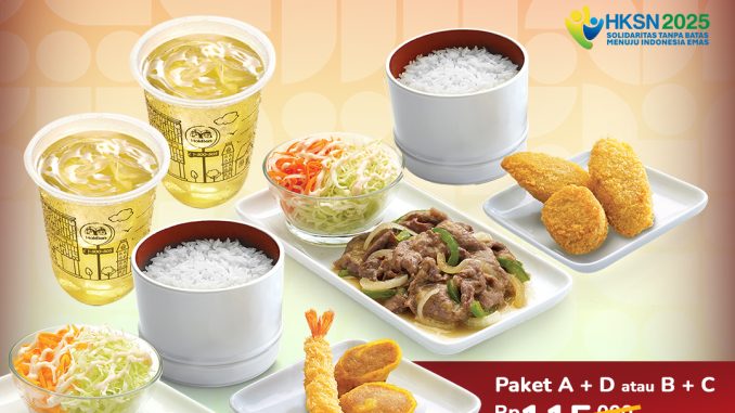 Promo HokBen Paket Berdua Mulai Rp. 47 ribu dengan menu lengkap dan Cold Ocha