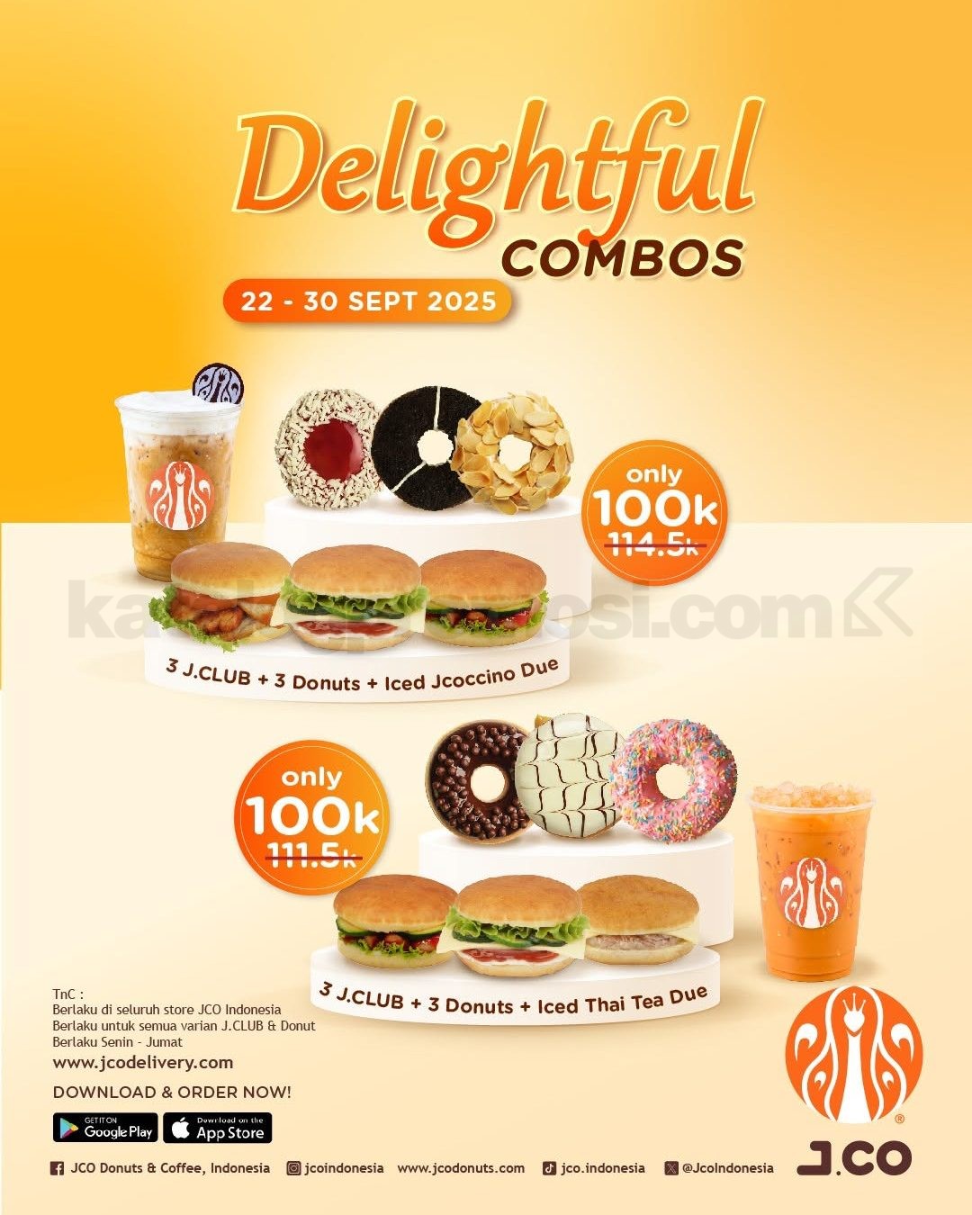 Promo JCO Delightful Combos cuma Rp100.000 Promo JCO Delightful Combos Rp100.000 berlaku 22–30 September 2025 di seluruh store JCO Indonesia