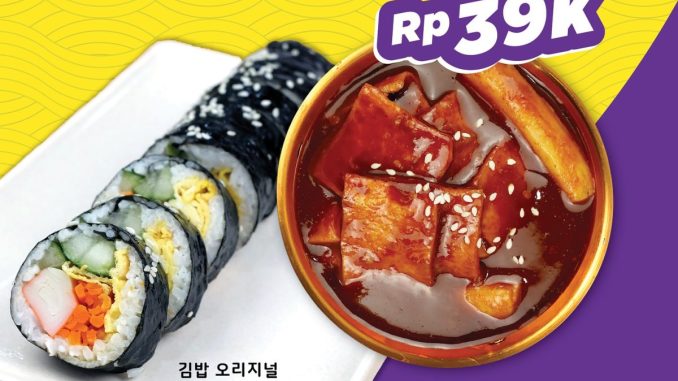 Promo K-Stop Mukbang Bundling mulai Rp. 39 ribu paket Kimbap dan Topokki hemat