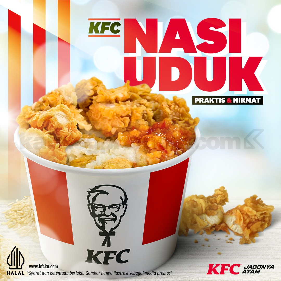 Promo KFC NEW! Nasi Uduk mulai Rp17.273 Promo KFC NEW! Nasi Uduk gurih khas lokal harga mulai Rp17.273 di seluruh outlet KFC Indonesia