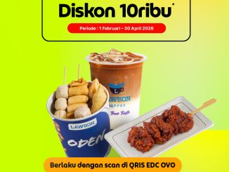 Promo Lawson Diskon Rp. 10.000 Pakai QRIS Superbank dengan scan QRIS EDC OVO minimal transaksi Rp30.000