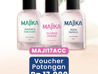 Promo Majika Voucher Shopee Diskon Rp. 17.000 tanpa minimum pembelian untuk parfum Majika dengan kode MAJI17ACC
