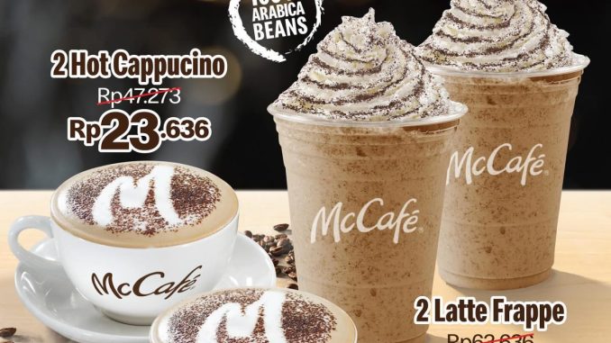 Promo McDonald’s McCafé Hari Kopi Sedunia beli 1 gratis 1 Cappuccino atau Latte Frappe 1 Oktober 2025