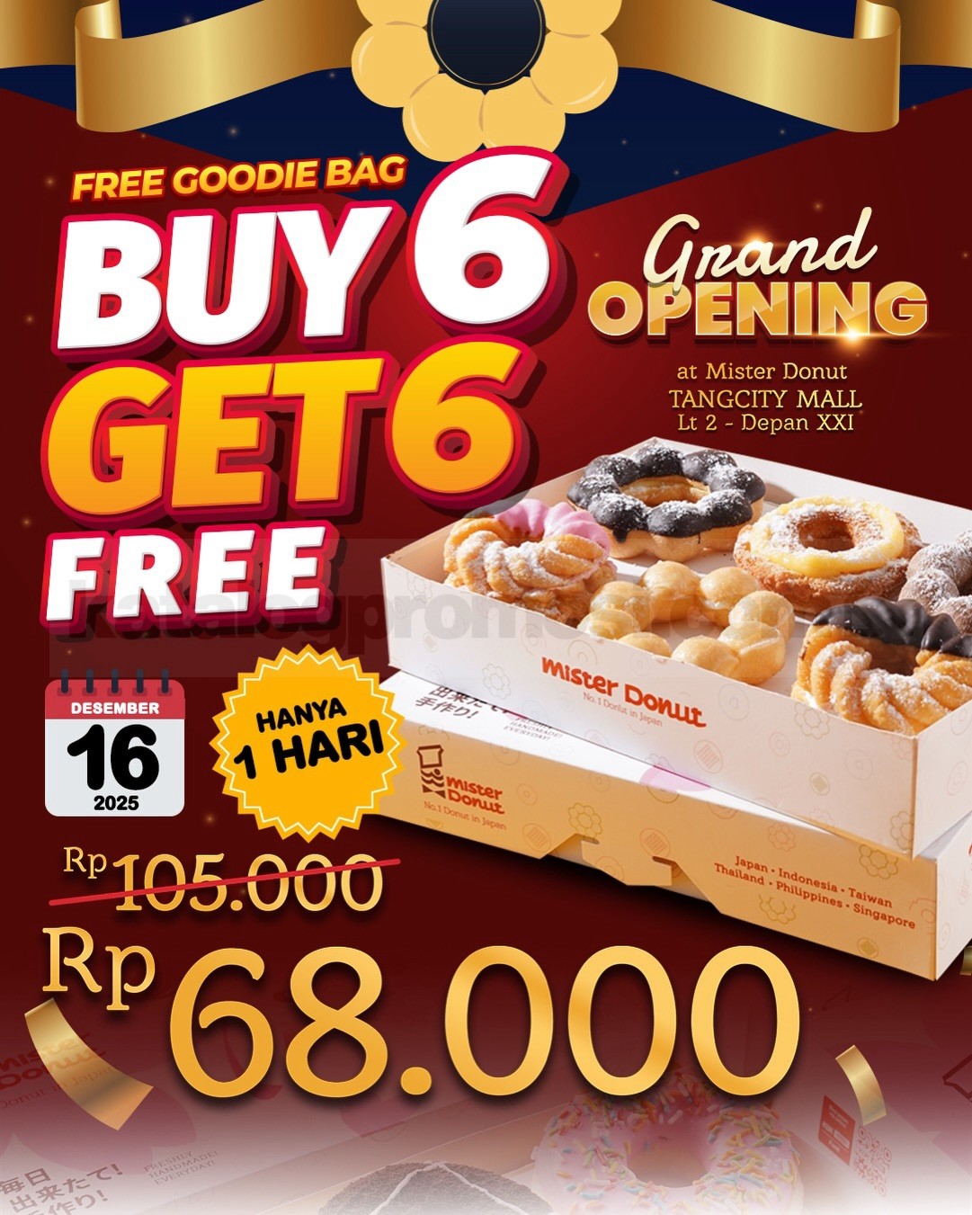 Promo Mister Donut Grand Opening Tangcity Mall Beli 6 Gratis 6 Promo Mister Donut Grand Opening Tangcity Mall Beli 6 Gratis 6 2