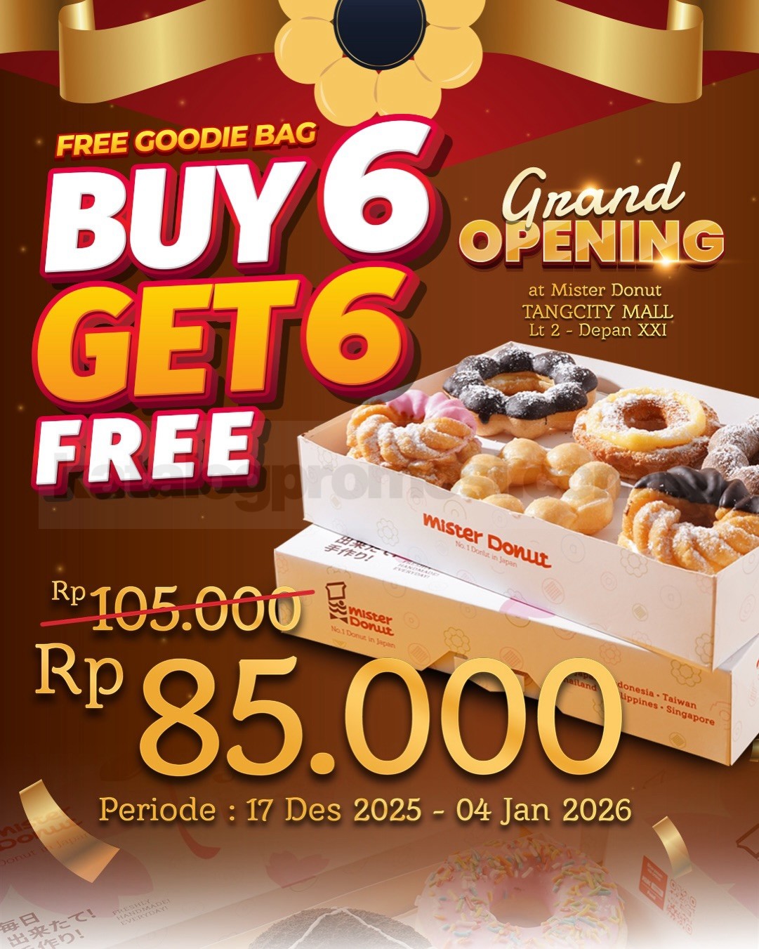 Promo Mister Donut Grand Opening Tangcity Mall Beli 6 Gratis 6 Promo Mister Donut Grand Opening Tangcity Mall Beli 6 Gratis 6 3
