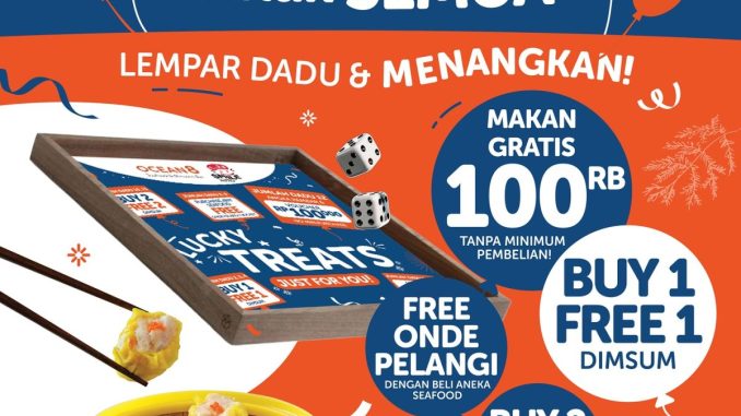 Promo Ocean 8 Boga Group 23 Anniversary beli 1 gratis 1 dim sum dan makan gratis Rp. 100.000 berlaku 6–10 Oktober 2025 di seluruh outlet.