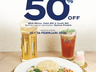 Promo Paris Baguette BRI Diskon 50% periode 25 – 26 Februari 2026 pembayaran QRIS BRImo dan kartu BRI