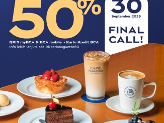 Promo Paris Baguette Payday BCA diskon 50% berlaku 30 September 2025 dine-in & take away di outlet tertentu