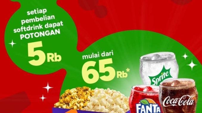 Promo Platinum Cineplex Jumbo Combo Coca-Cola mulai Rp65 ribu dengan popcorn mix dan dua softdrink selama Desember 2025.