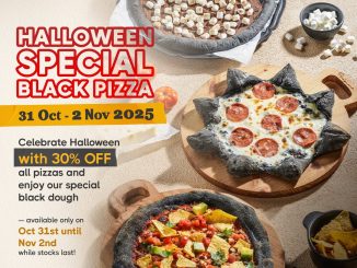 Promo Popolamama Halloween diskon 30% semua pizza + black dough