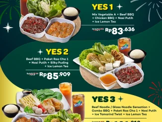Promo Raa Cha Paket Year End Special mulai Rp. 83.636 dengan menu lengkap dan minuman segar
