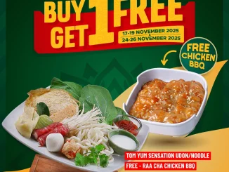 Promo Raa Cha Special Buy 1 Get 1 Free dengan menu pilihan dan gratisan berlaku November 2025