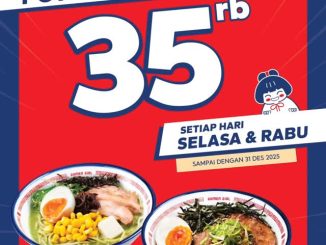 Promo Ramen Girl BRI Potongan Rp35.000 untuk pembelian minimal Rp150.000 berlaku Selasa dan Rabu